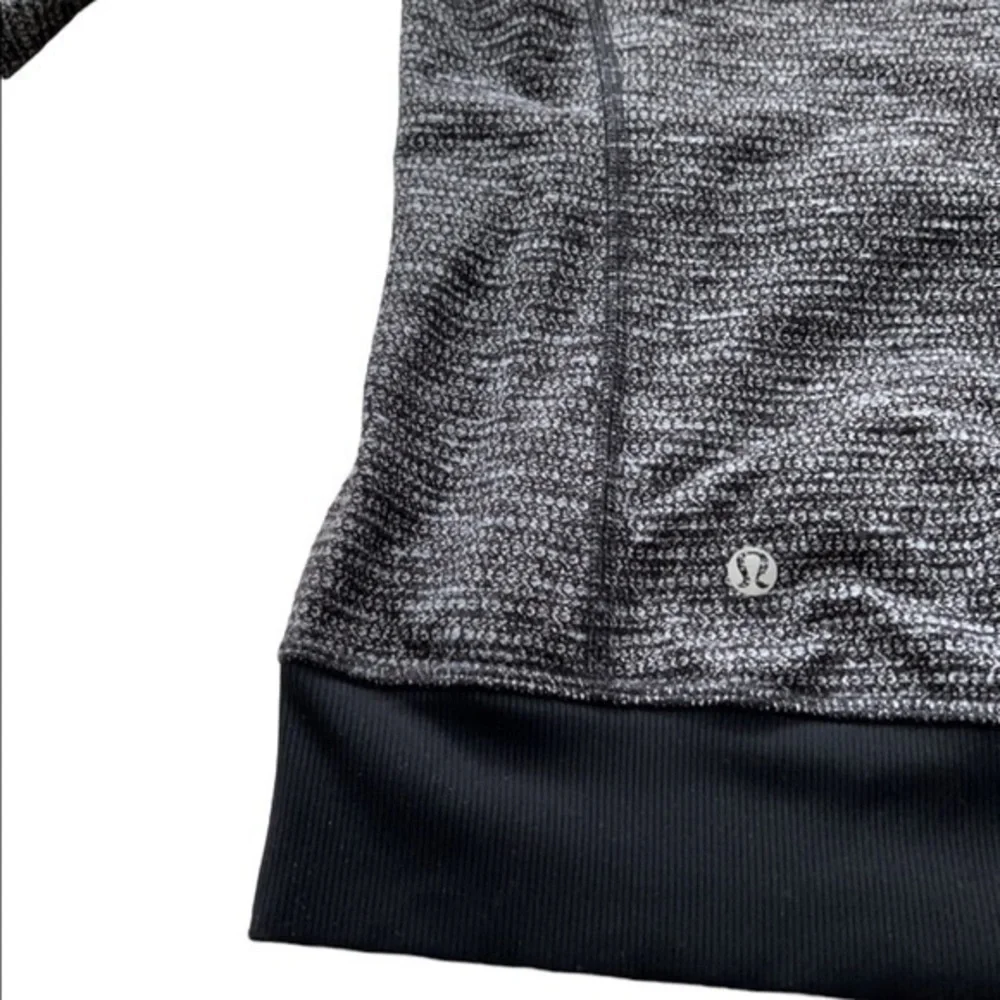 Lululemon Black & Gray Be‎ Present Athletic Zip Jacket